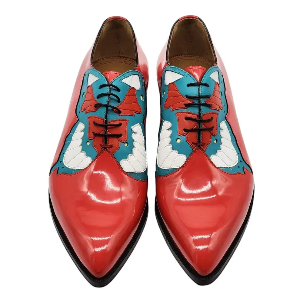 Christian Louboutin Chrisolido Oxford Shoes - Leather - Red - 42 9US Collector's